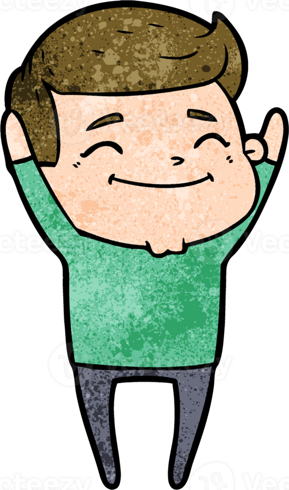 happy cartoon man drawing png