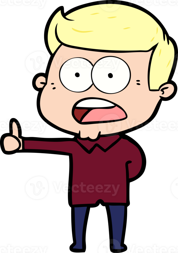 cartoon shocked man drawing png