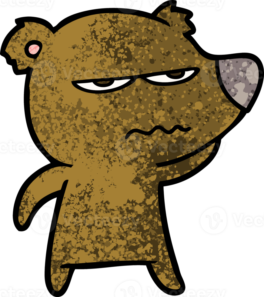 angry bear cartoon drawing png