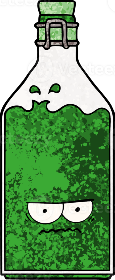 cartoon old bottle drawing png