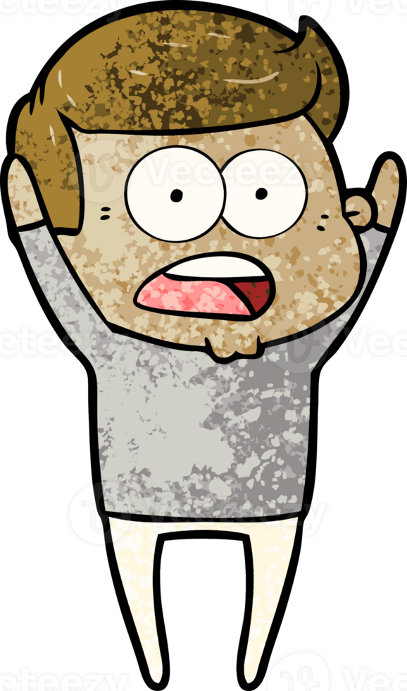 cartoon shocked man drawing png