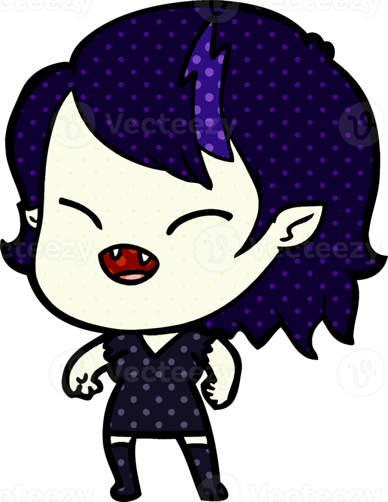 cartoon laughing vampire girl drawing png