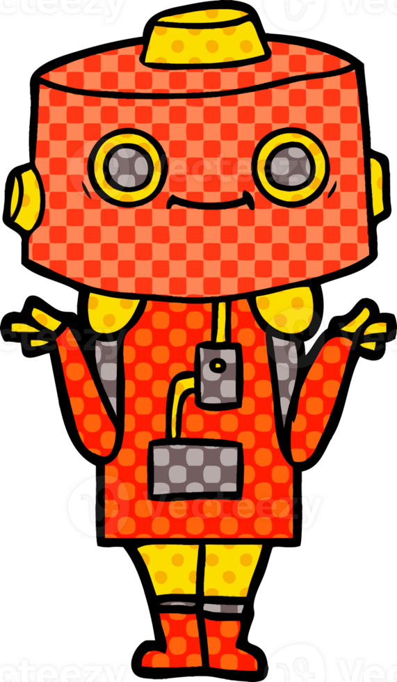 cartoon robot drawing png