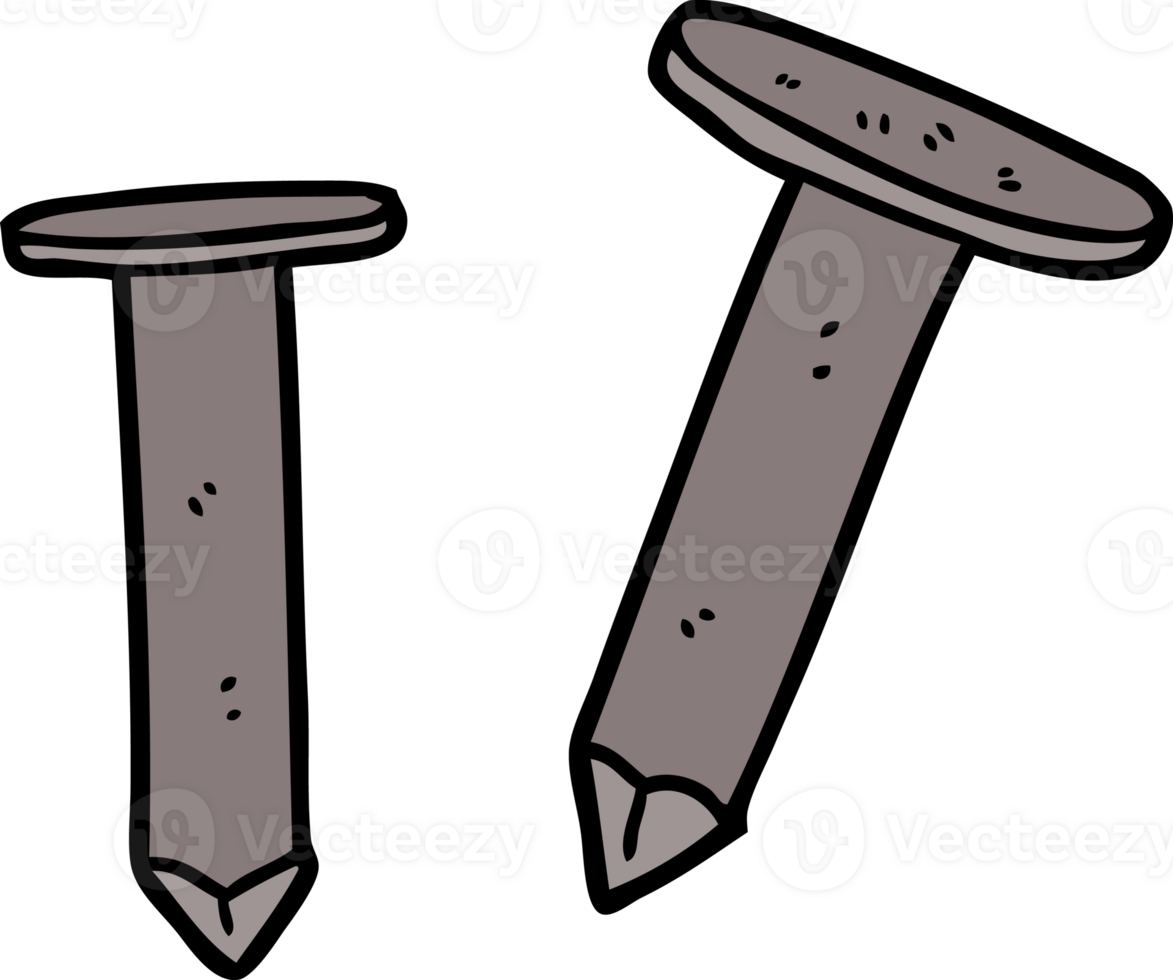 cartoon old nails drawing png