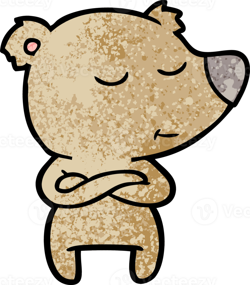 happy cartoon bear drawing png