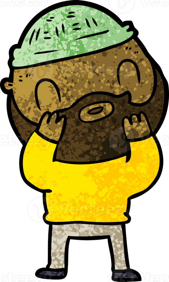 cartoon bearded man drawing png