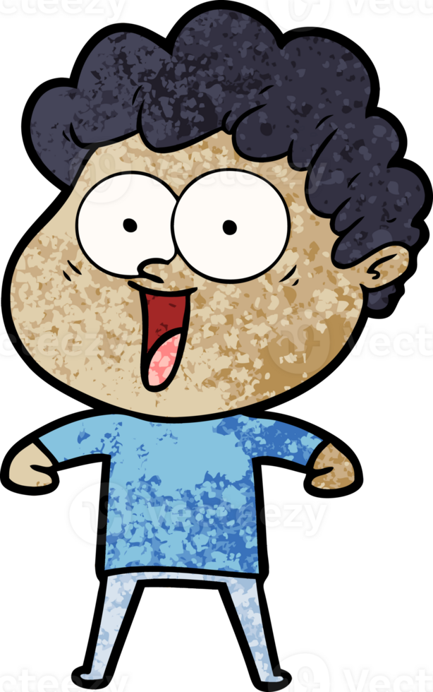 cartoon happy man drawing png