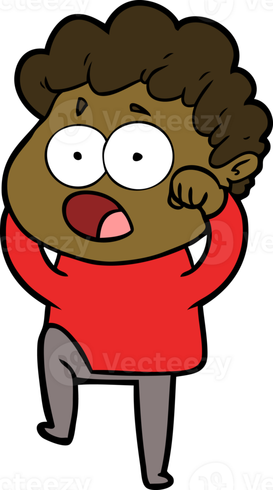 cartoon man gasping in surprise drawing png