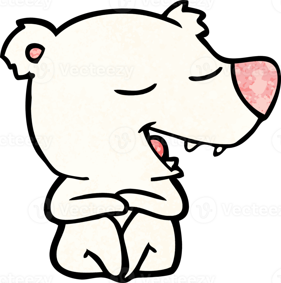 polar bear cartoon drawing png