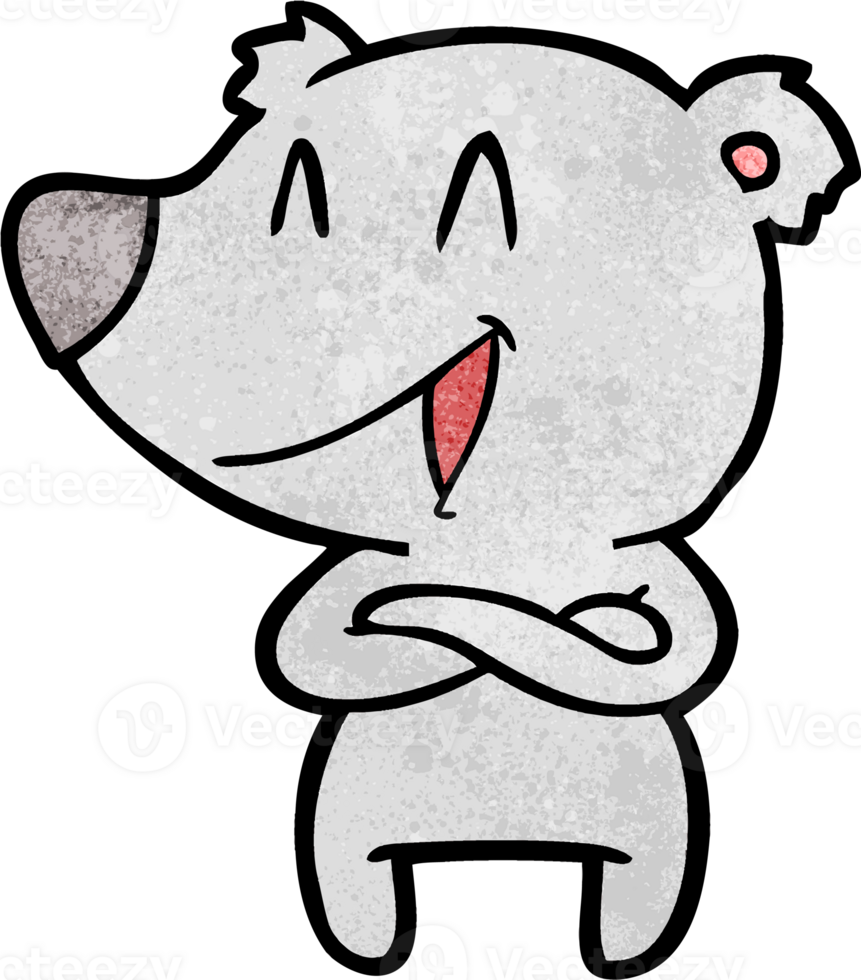 laughing bear cartoon drawing png
