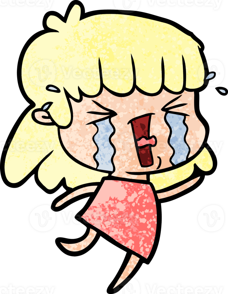 cartoon woman in tears drawing png