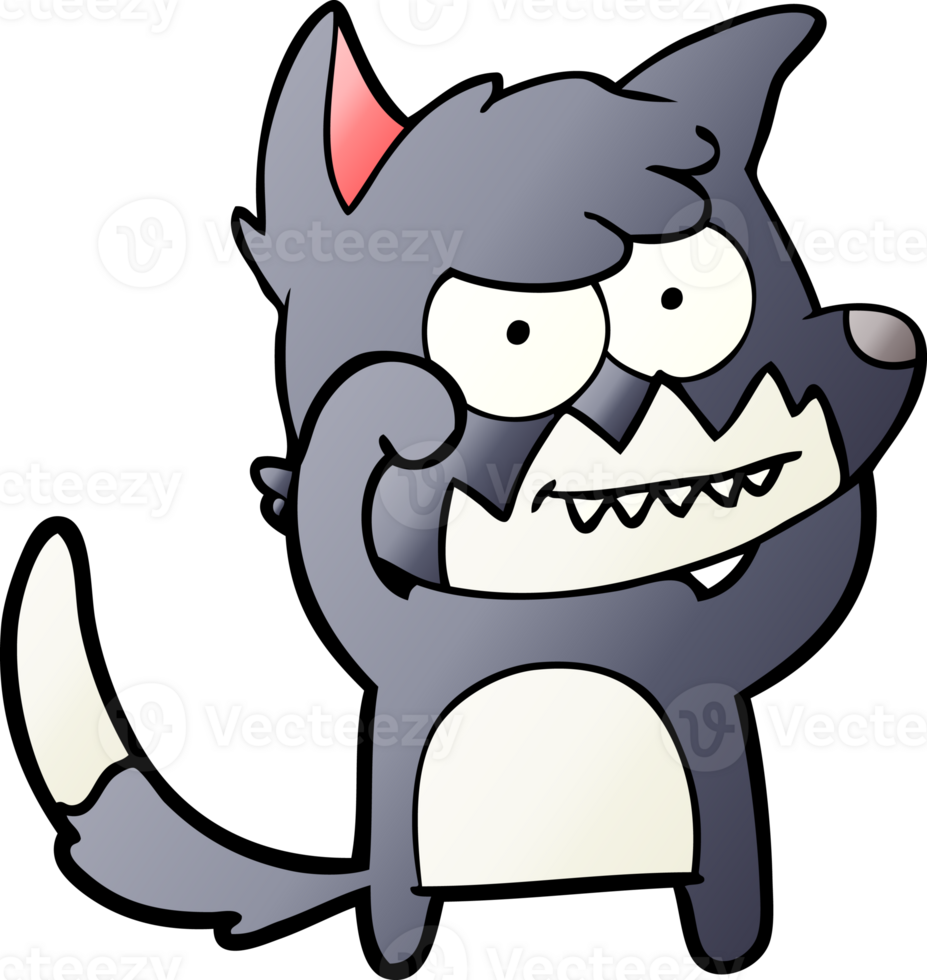 cartoon grinning fox drawing png