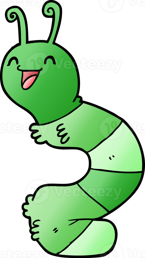 cartoon happy caterpillar drawing png