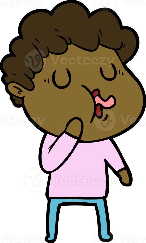 cartoon man singing drawing png