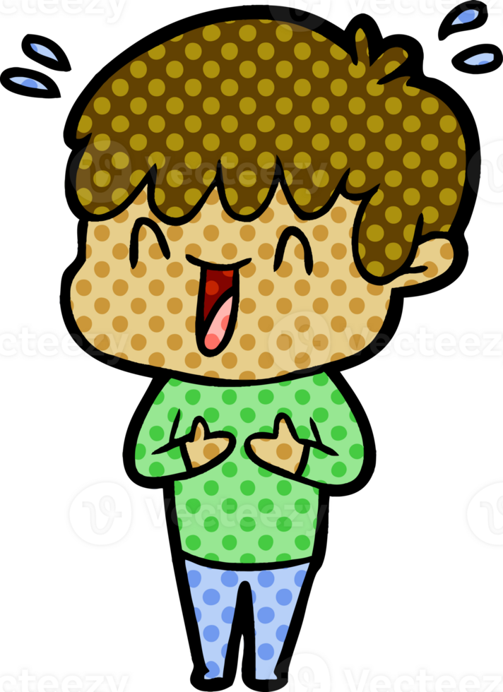 cartoon laughing boy drawing png