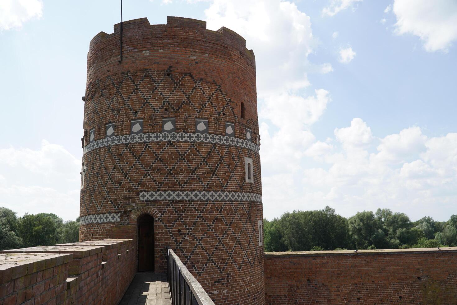 Ciechanow, Poland - June 8th, 2024 - Round tower at Castle of the Masovian Dukes photo