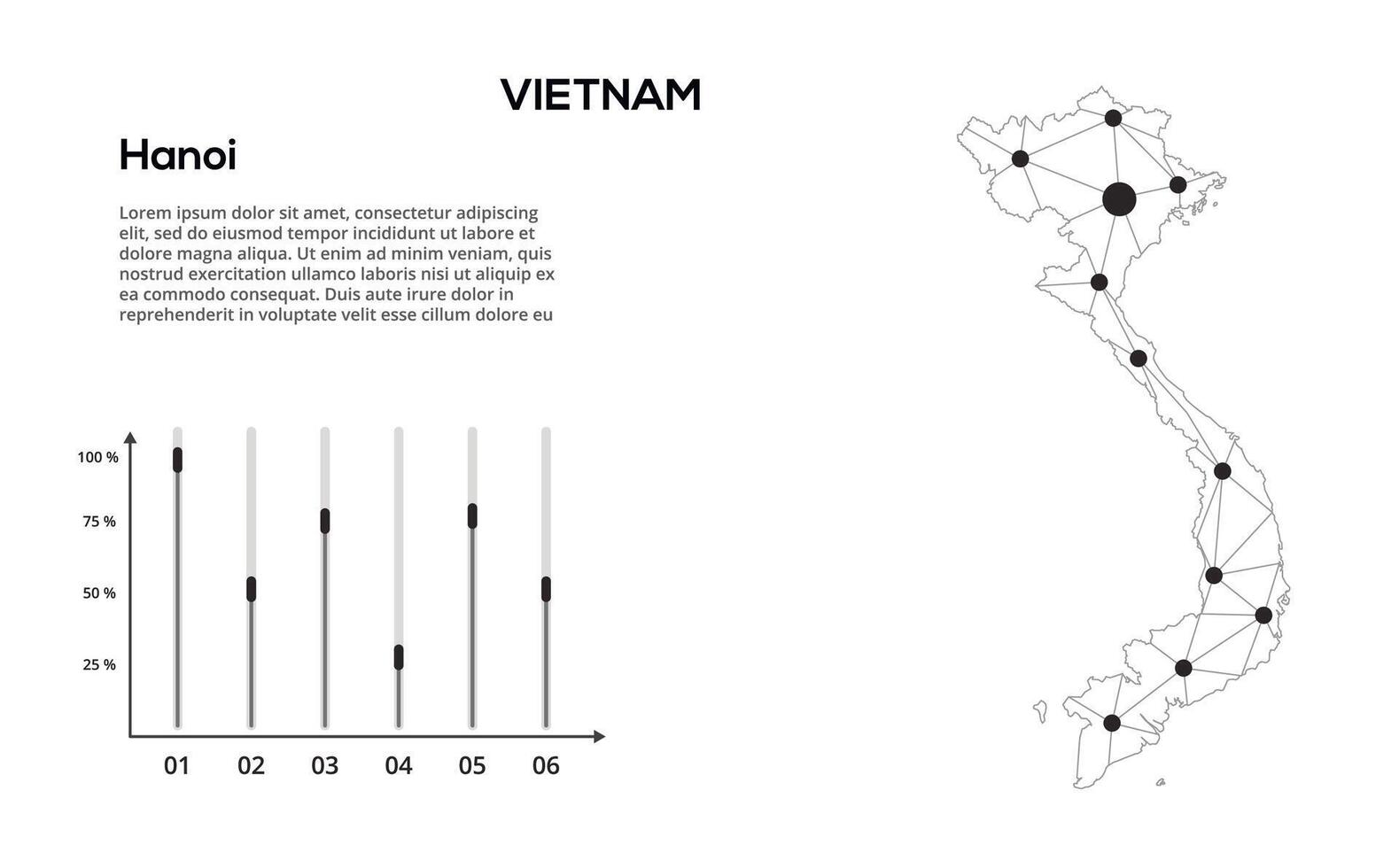 Communication network map. image of a low poly global map with city lights. Map in the form of lines and dots vector