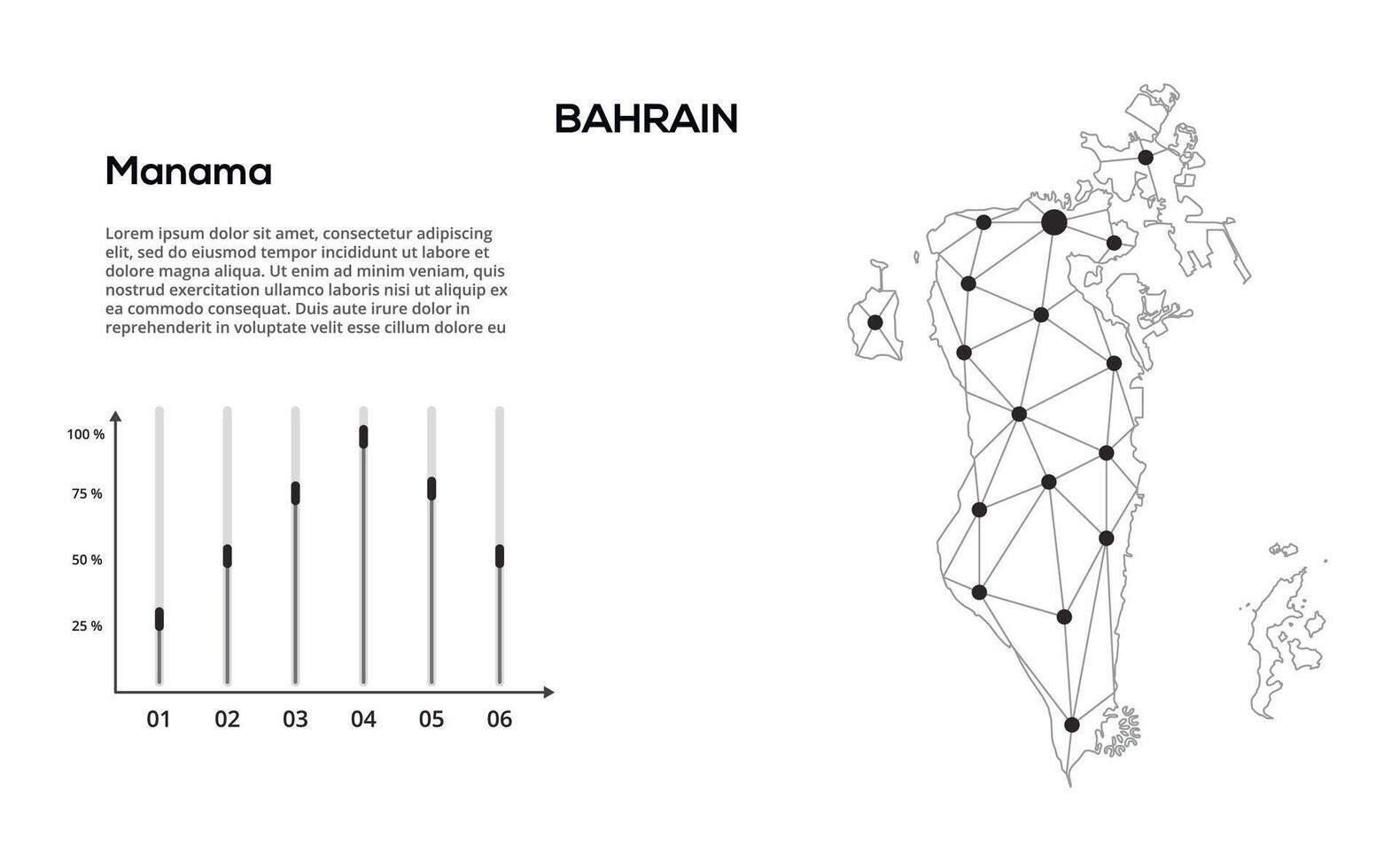 Communication network map. image of a low poly global map with city lights. Map in the form of lines and dots vector