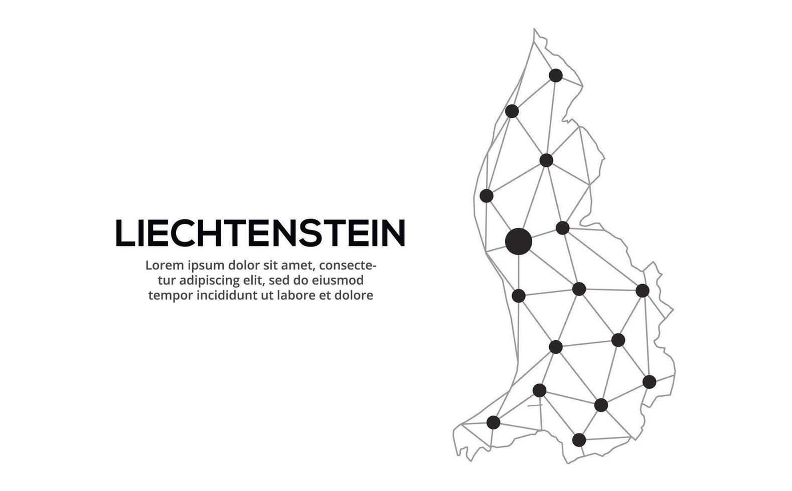 Communication network map. image of a low poly global map with city lights. Map in the form of lines and dots vector