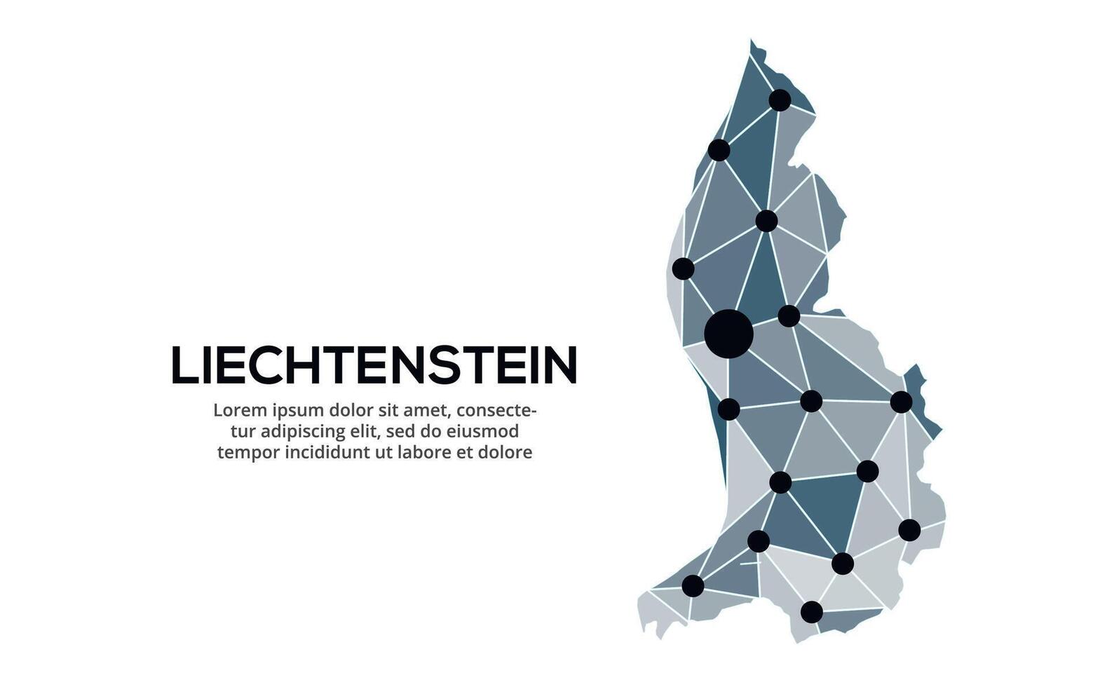 Communication network map. image of a low poly global map with city lights. Map in the form of lines and dots vector