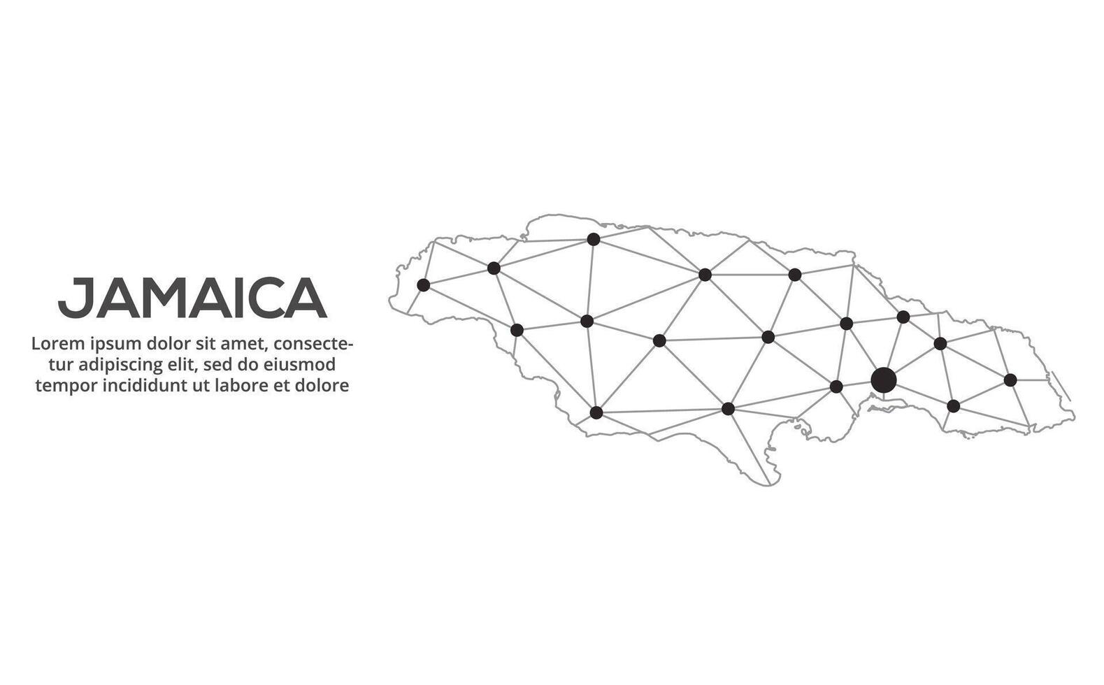 Communication network map. image of a low poly global map with city lights. Map in the form of lines and dots vector