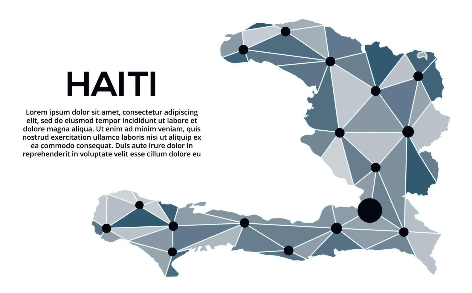 Communication network map. image of a low poly global map with city lights. Map in the form of lines and dots vector