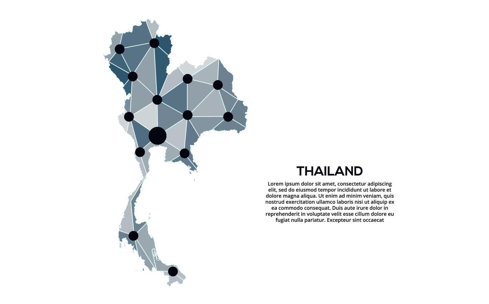 Communication network map. image of a low poly global map with city lights. Map in the form of lines and dots vector