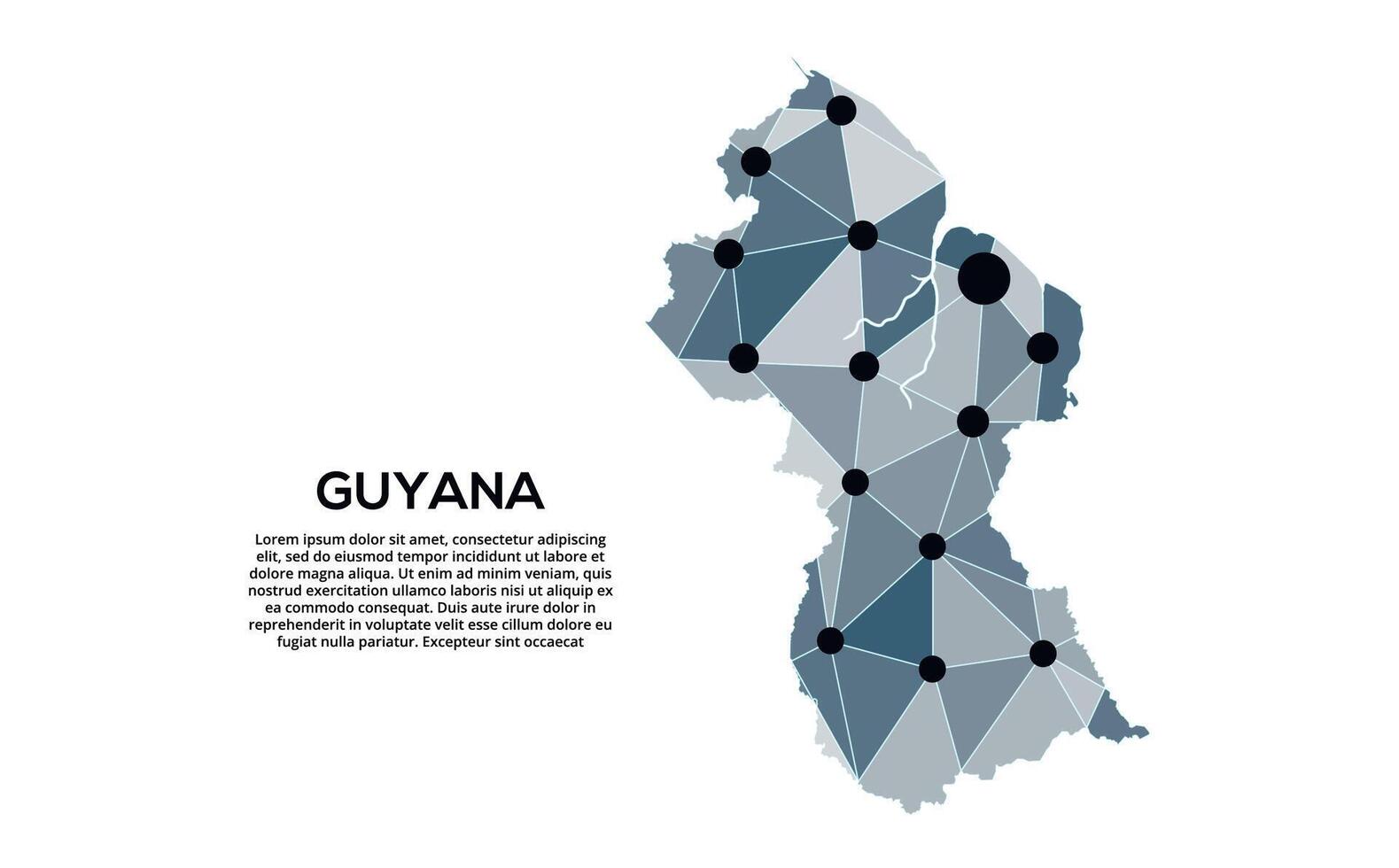 Communication network map. image of a low poly global map with city lights. Map in the form of lines and dots vector