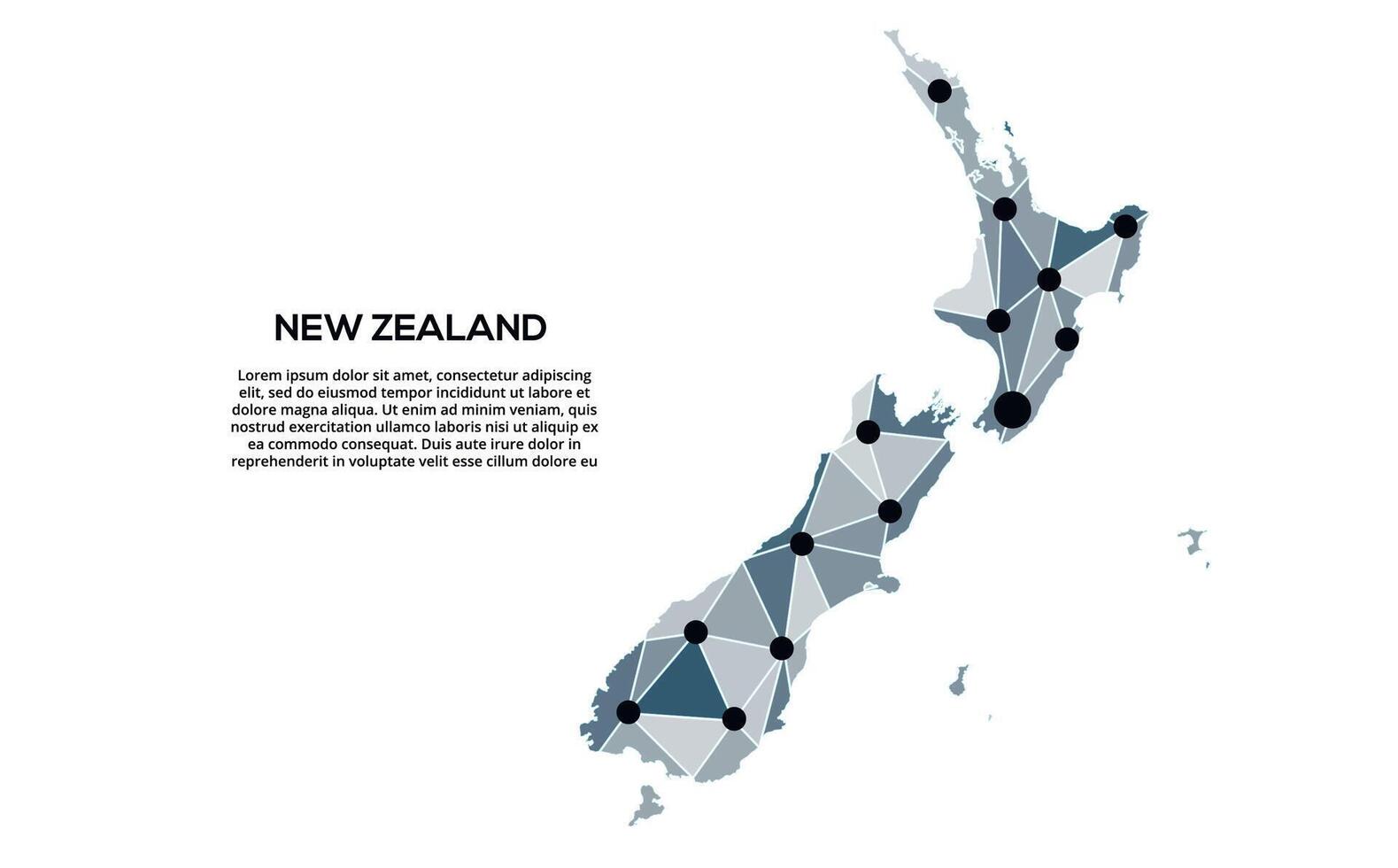 Communication network map. image of a low poly global map with city lights. Map in the form of lines and dots vector