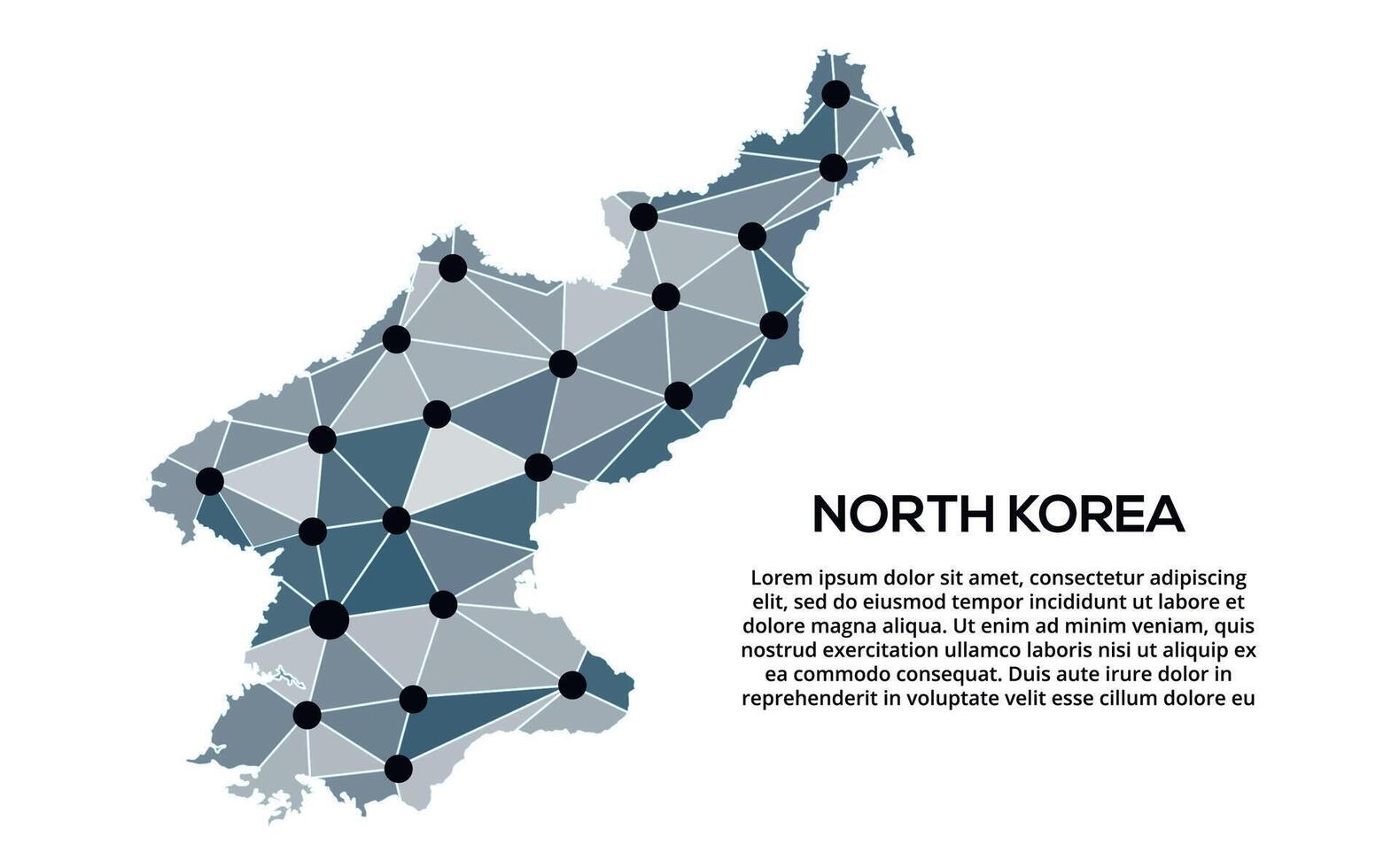 Communication network map. image of a low poly global map with city lights. Map in the form of lines and dots vector