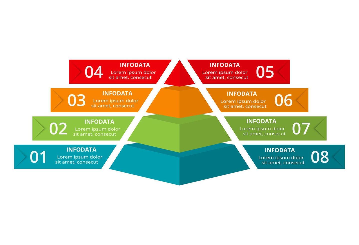 Creative concept for infographic with 8 steps, options, parts or processes. Business data visualization. vector