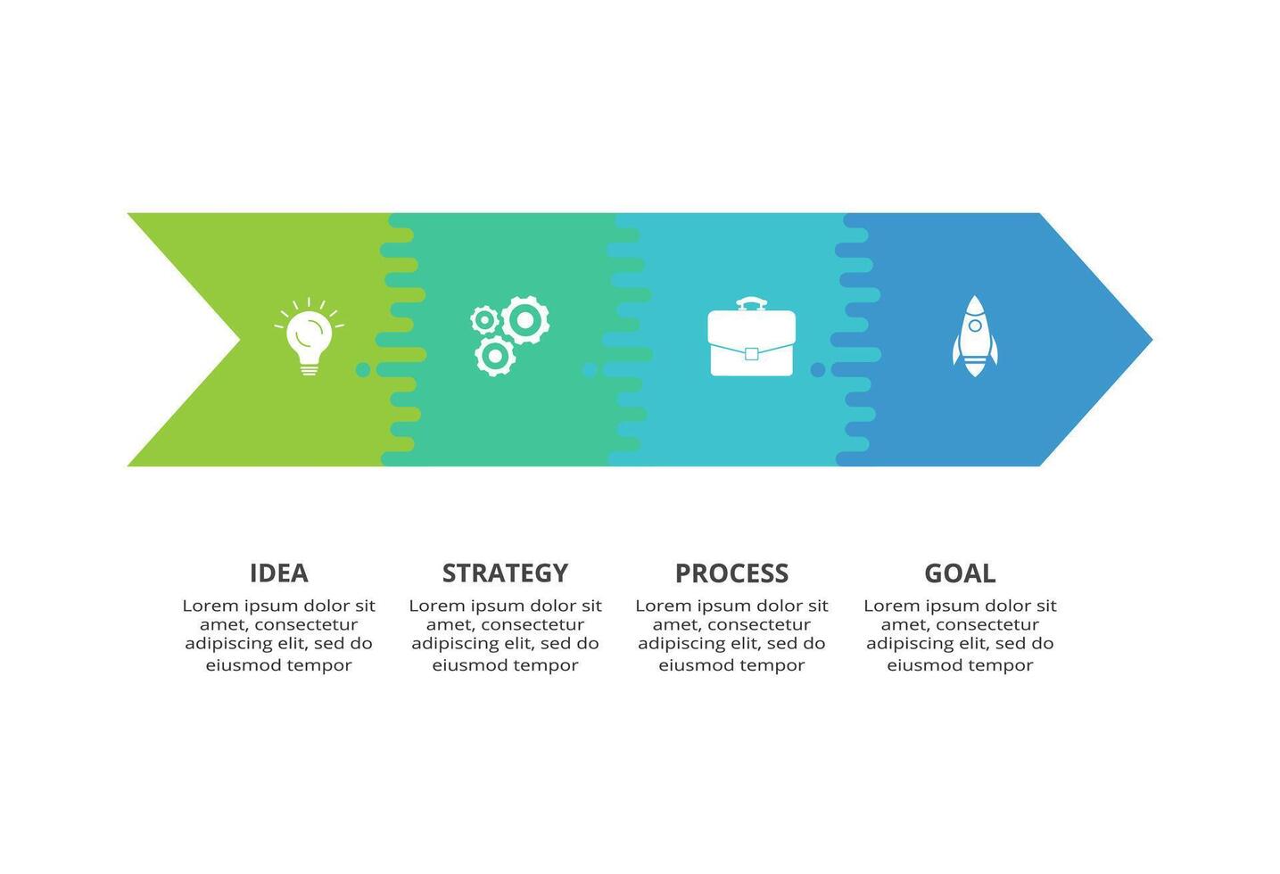 Creative concept for infographic with 4 steps, options, parts or processes. Business data visualization. vector
