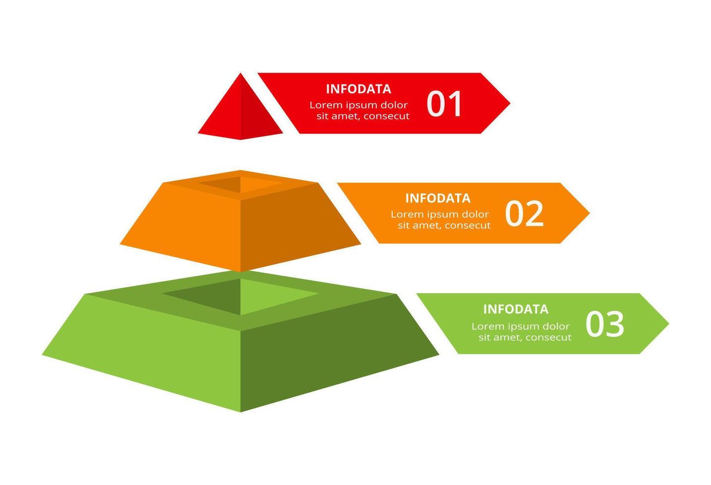 Creative concept for infographic with 3 steps, options, parts or processes. Business data visualization. vector