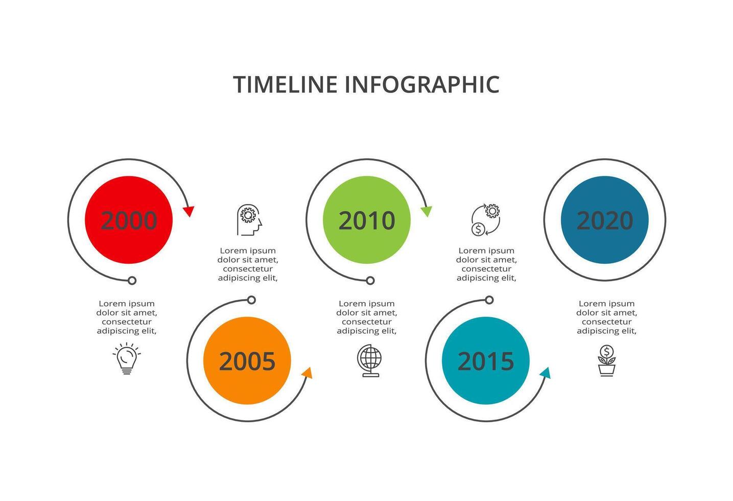 Creative concept for infographic with 5 steps, options, parts or processes. Business data visualization. vector
