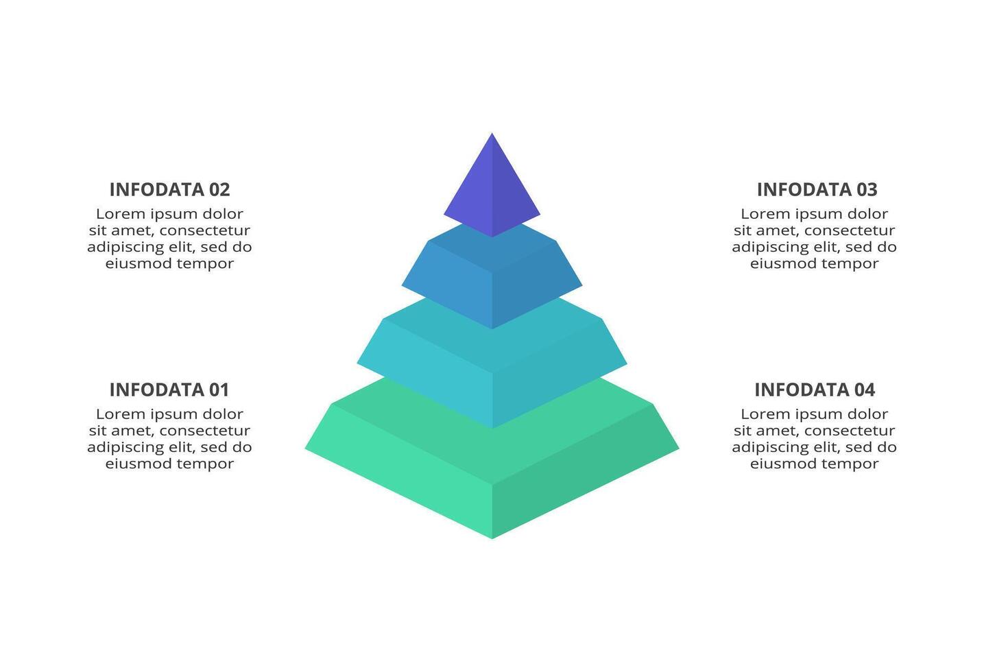 Creative concept for infographic with 4 steps, options, parts or processes. Business data visualization. vector