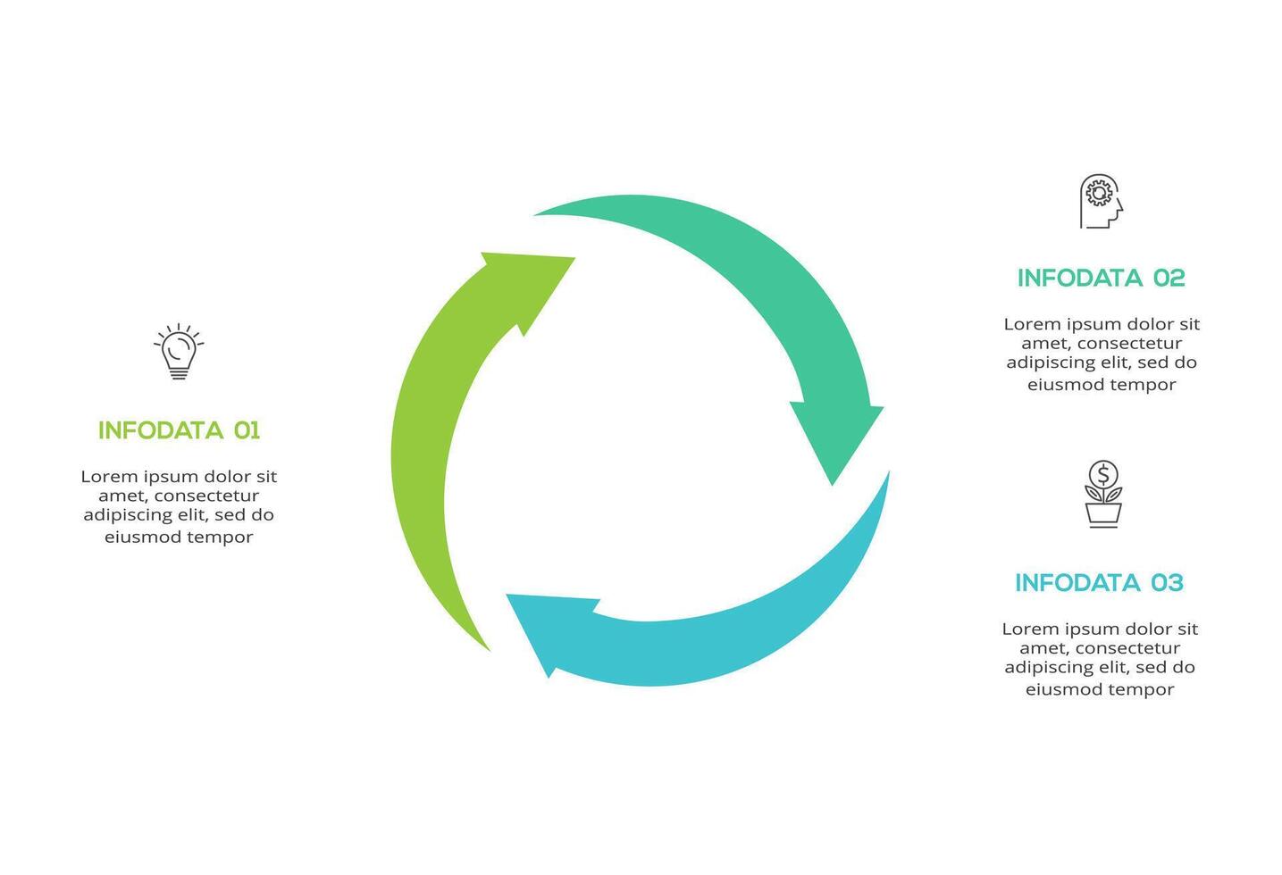 Creative concept for infographic with 3 steps, options, parts or processes. Business data visualization. vector