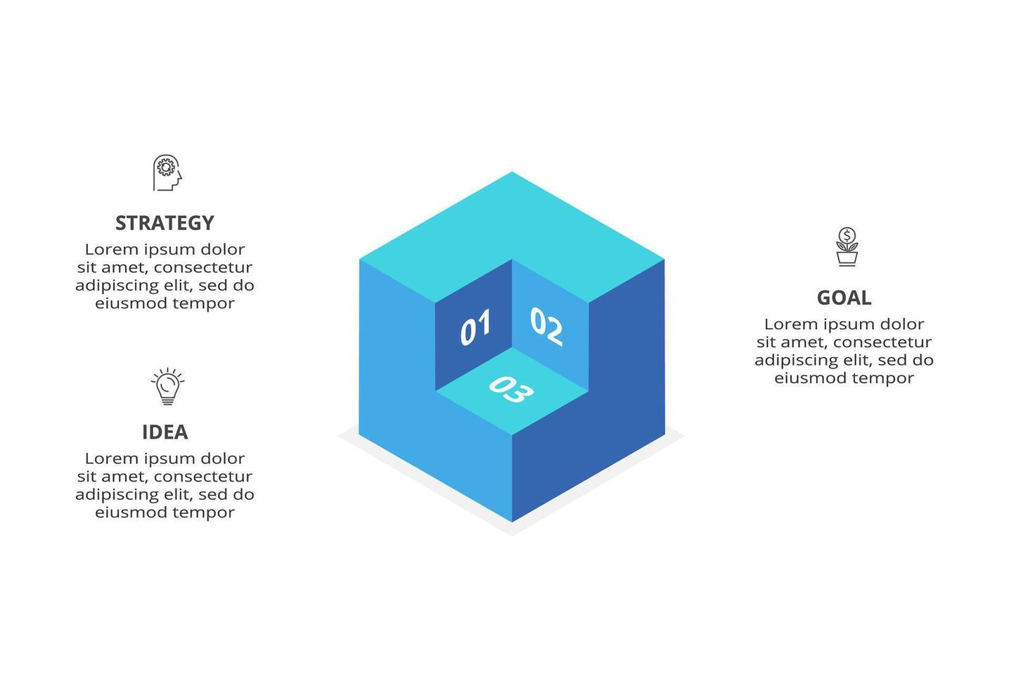 Creative concept for infographic with 3 steps, options, parts or processes. Business data visualization. vector