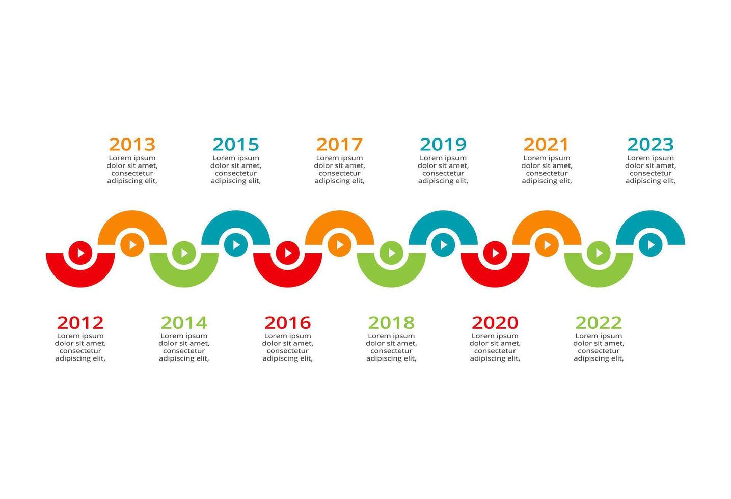 Creative concept for infographic with 12 steps, options, parts or processes. Business data visualization. vector