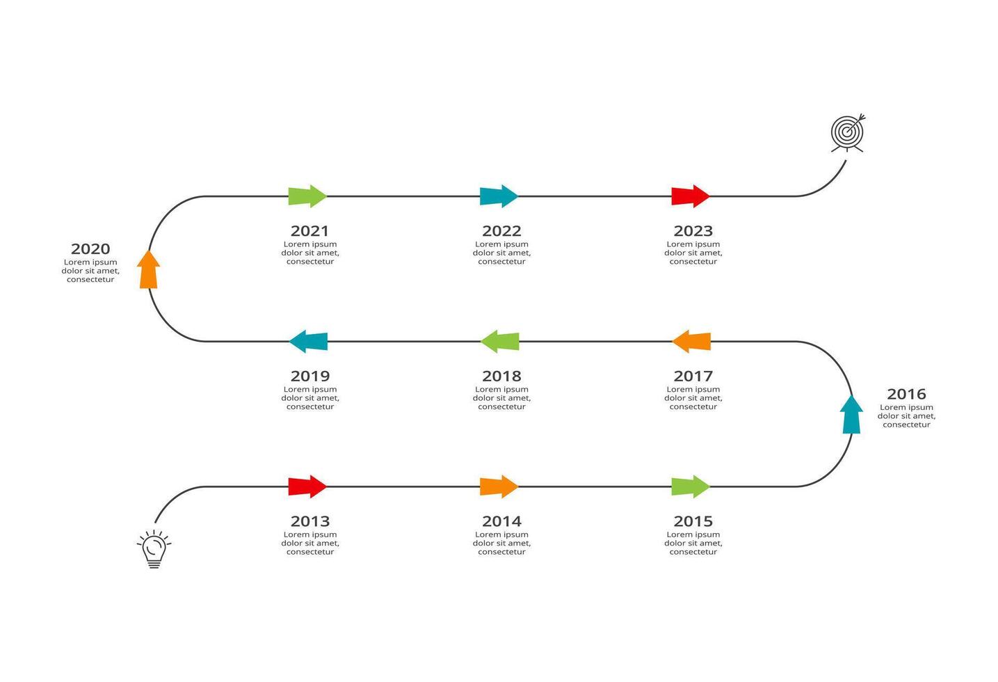 Creative concept for infographic with 11 steps, options, parts or processes. Business data visualization. vector