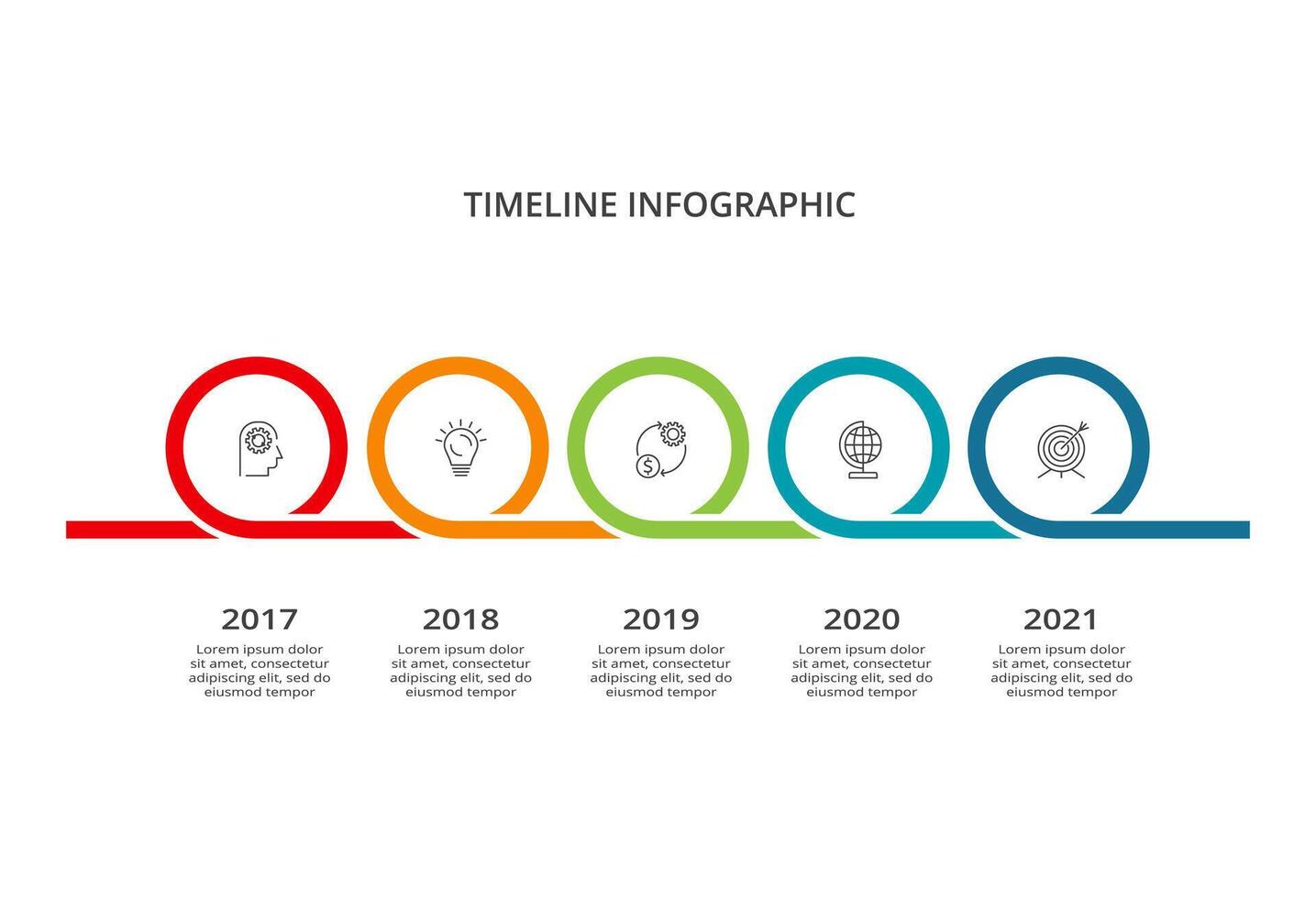 Creative concept for infographic with 5 steps, options, parts or processes. Business data visualization. vector