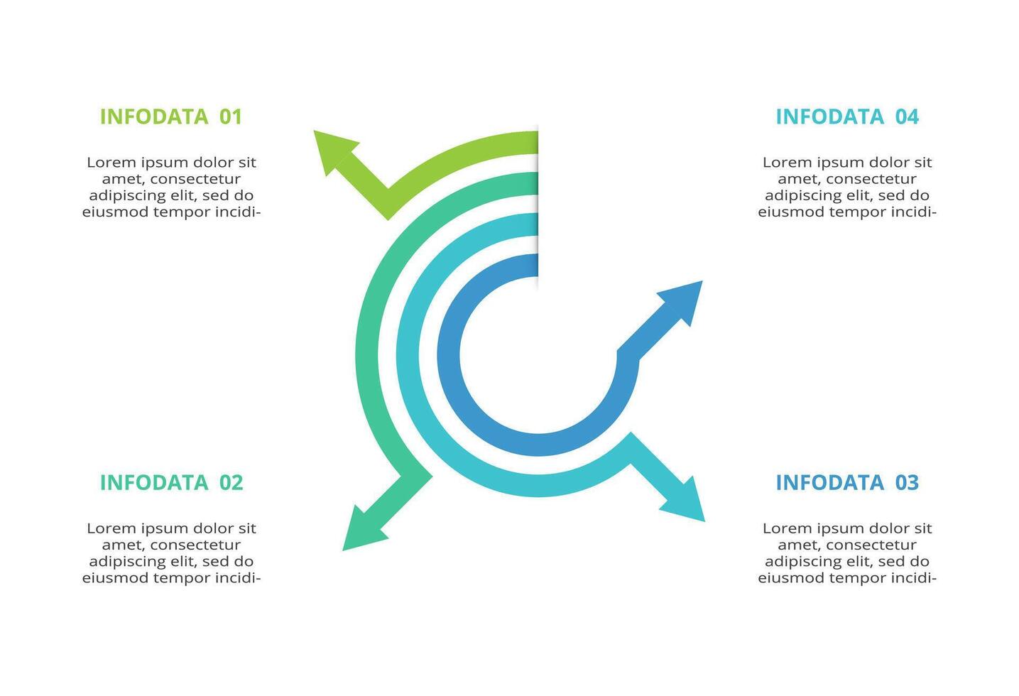 Creative concept for infographic with 4 steps, options, parts or processes. Business data visualization. vector
