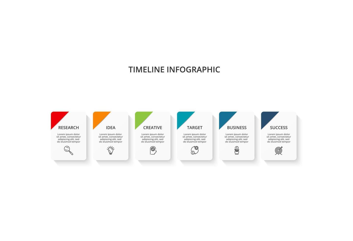 Creative concept for infographic with 6 steps, options, parts or processes. Business data visualization. vector