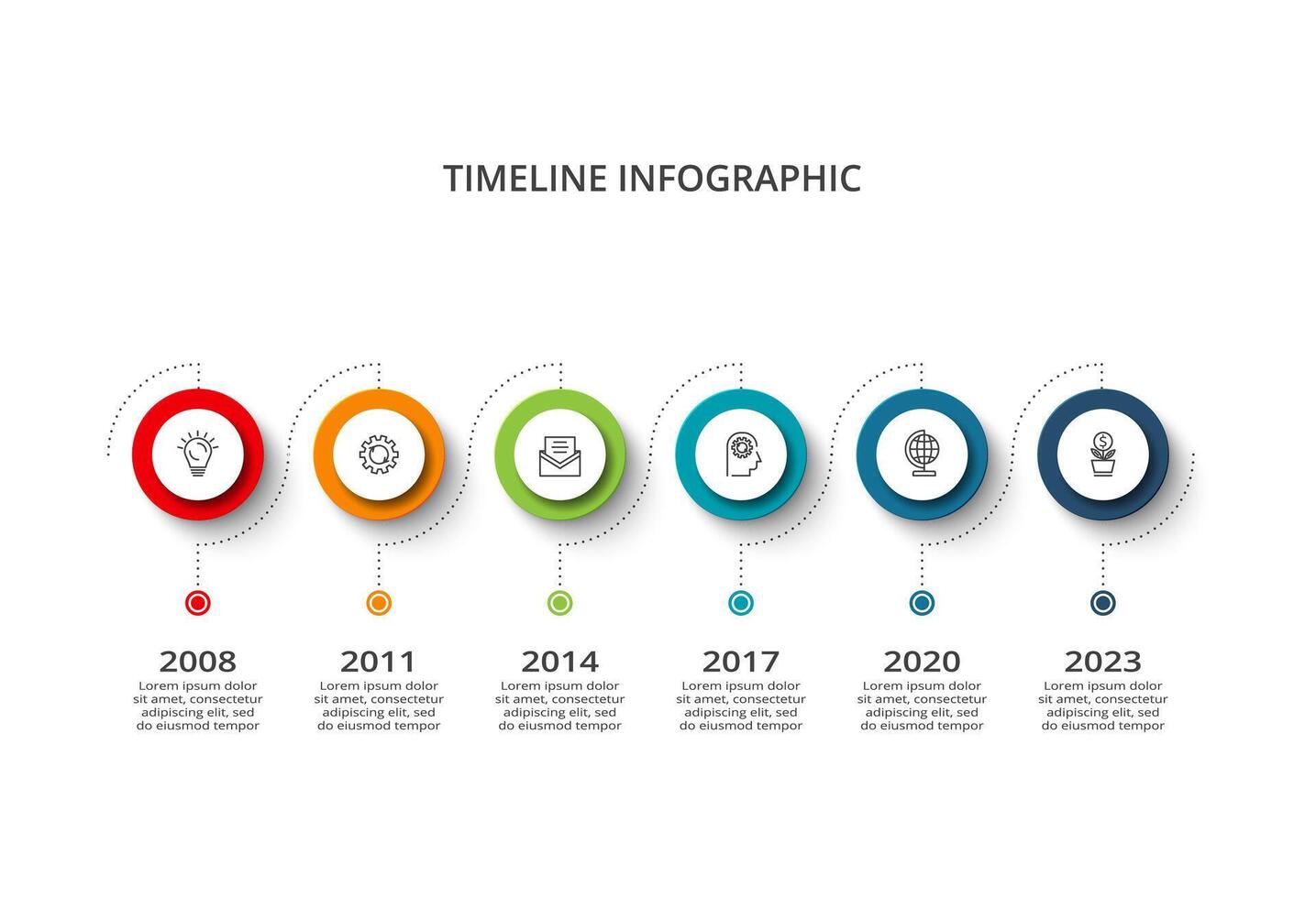Creative concept for infographic with 6 steps, options, parts or processes. Business data visualization. vector
