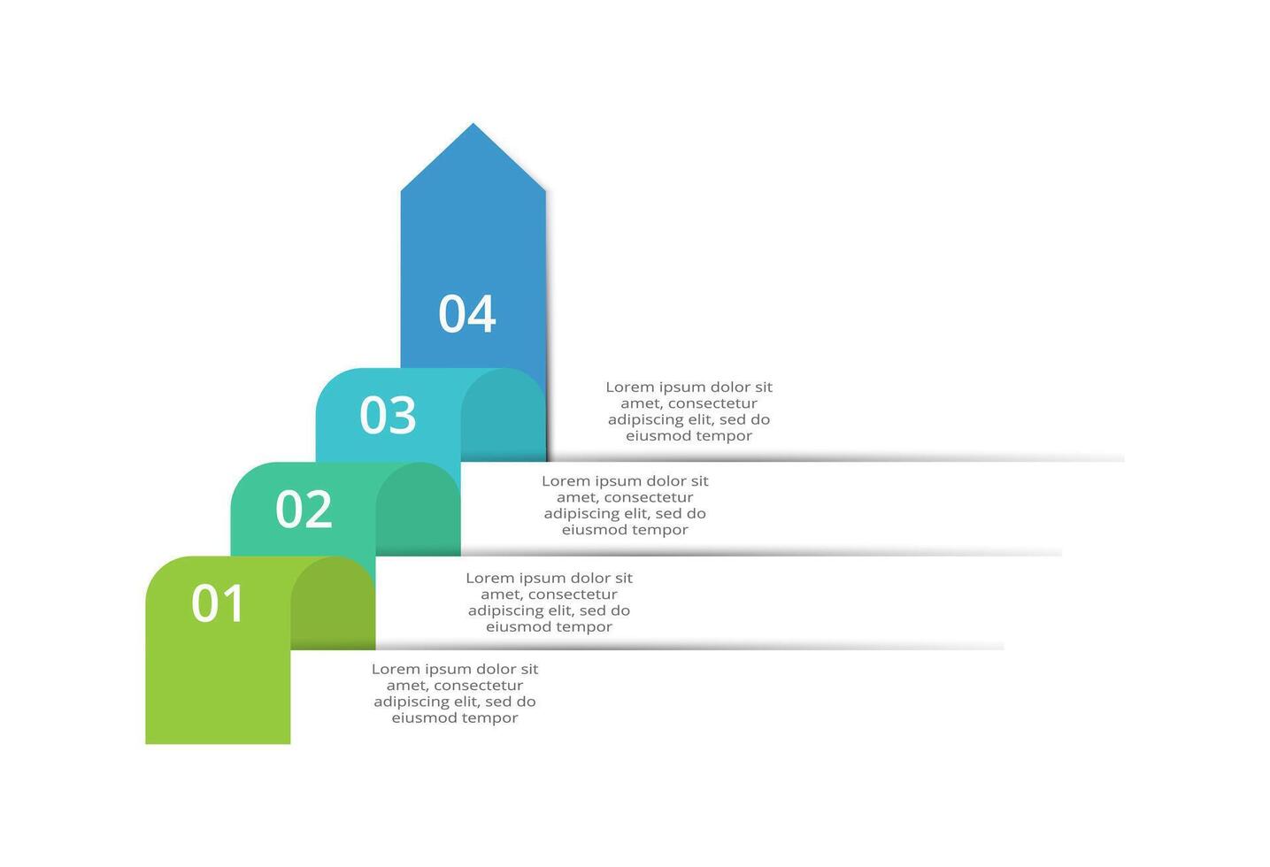 Creative concept for infographic with 4 steps, options, parts or processes. Business data visualization. vector