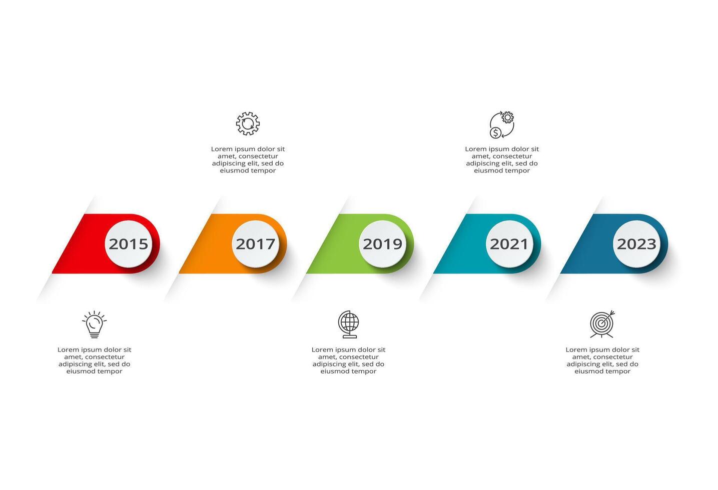 Creative concept for infographic with 5 steps, options, parts or processes. Business data visualization. vector