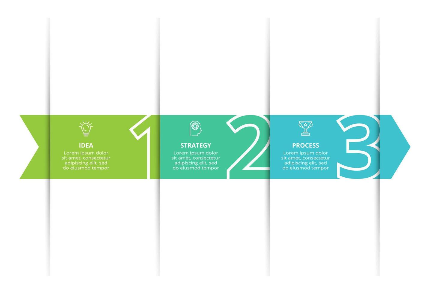 Creative concept for infographic with 3 steps, options, parts or processes. Business data visualization. business template for timeline presentation. vector