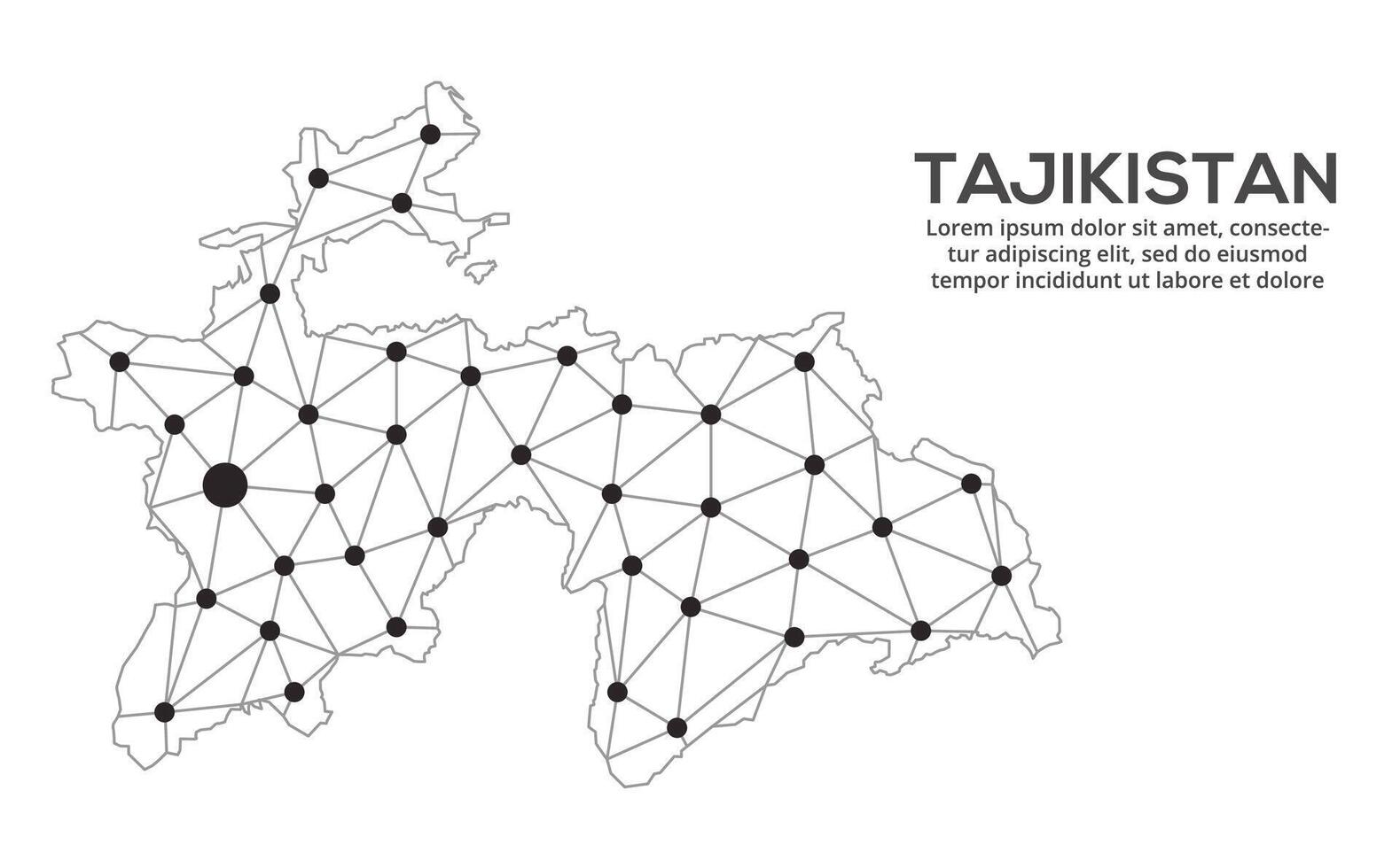 Communication network map. image of a low poly global map with city lights. Map in the form of lines and dots vector