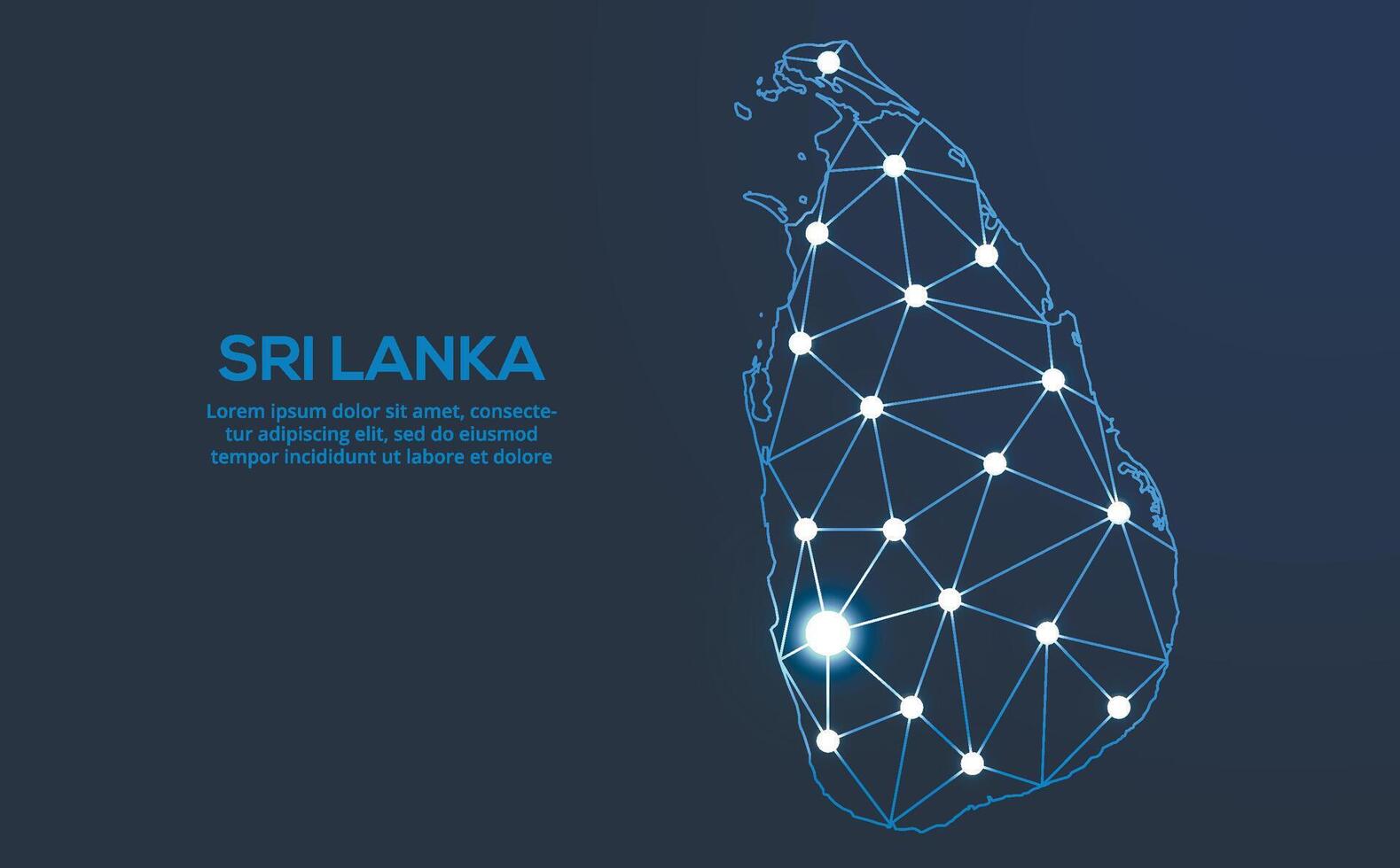 Communication network map. image of a low poly global map with city lights. Map in the form of lines and dots vector