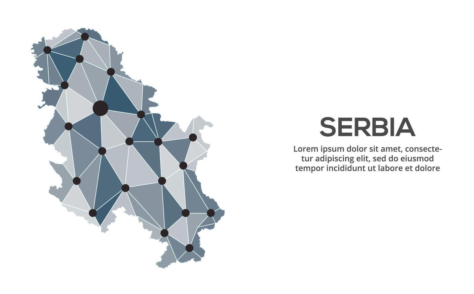 Communication network map. image of a low poly global map with city lights. Map in the form of lines and dots vector