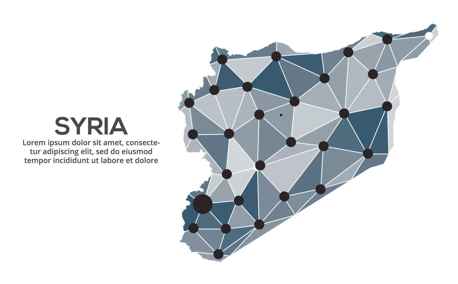 Communication network map. image of a low poly global map with city lights. Map in the form of lines and dots vector
